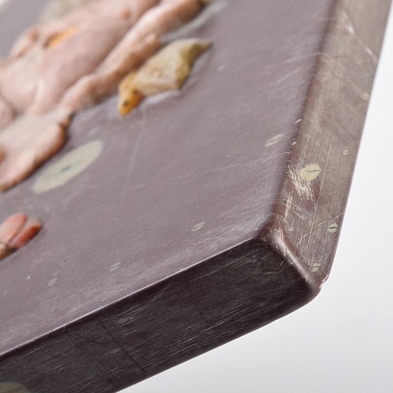 中国　玉石彫刻　貼花文　硯屏　M　R8524