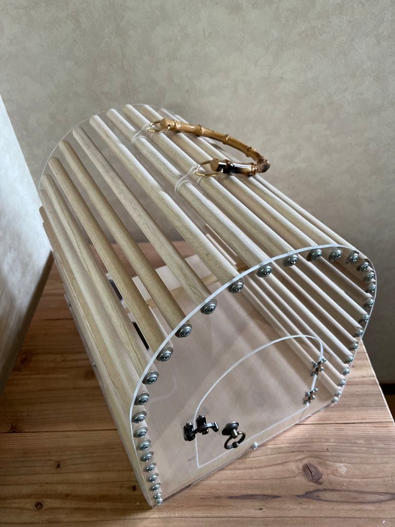 小鳥用キャリーケースおでかけキャリーアクリルキャリーバッグバードキャリー