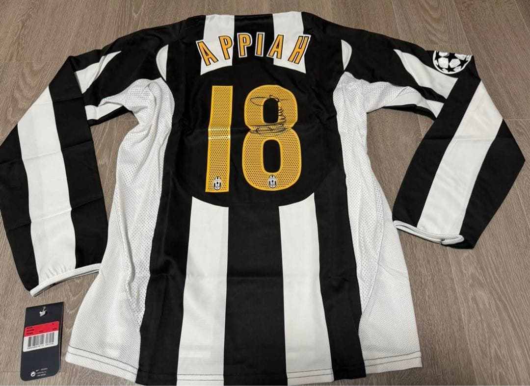 超貴重 直筆サイン入り 選手支給品 ユベントス 04-05 ホーム 長袖