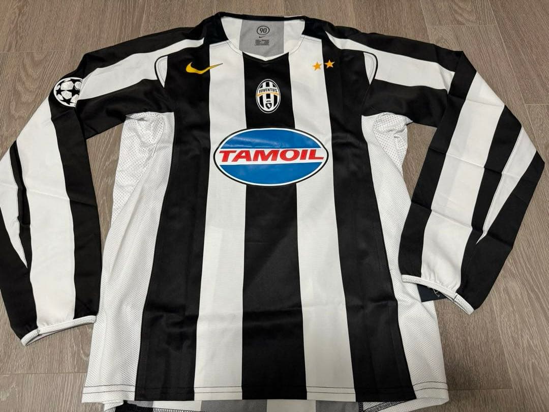 超貴重 直筆サイン入り 選手支給品 ユベントス 04-05 ホーム 長袖