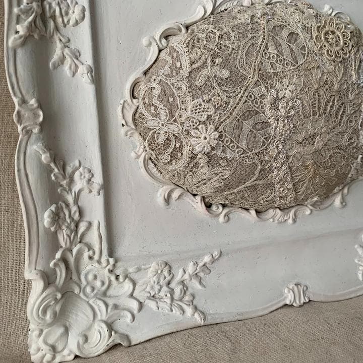 フランスアンティークレース コラージュ フレーム アクセサリースタンド