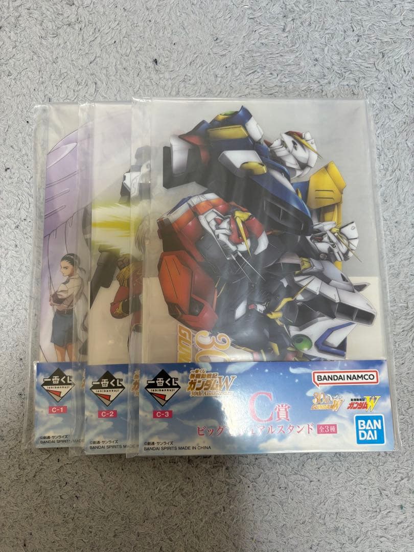 ガンダムW 一番くじ　C賞　ビッグビジュアルスタンド　コンプリートセット
