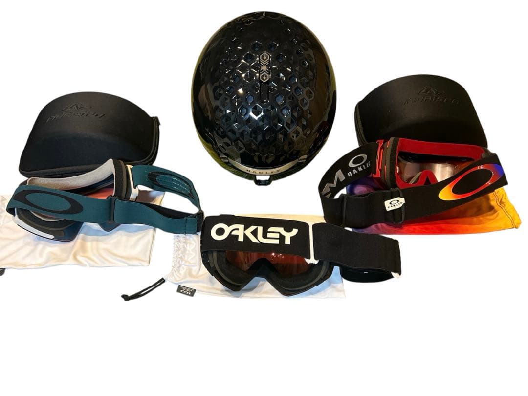 ☆OAKLEY オークリー ヘルメット&ゴーグル3 セット☆ジャパンフィット美品