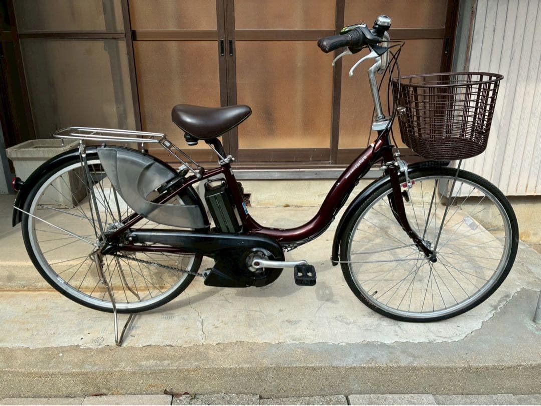 電動自転車　№8610 ヤマハ PASNatura 26インチ 茶