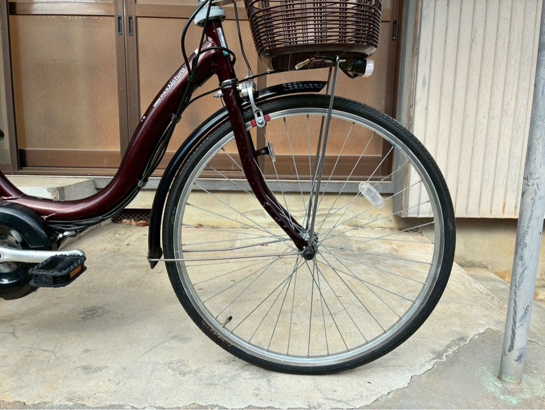 電動自転車　№8610 ヤマハ PASNatura 26インチ 茶