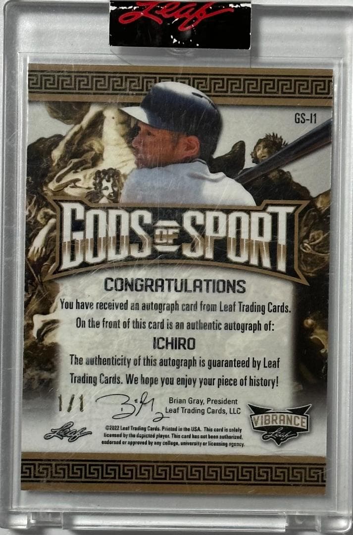 MLB☆イチロー 22 Leaf 1枚限定！直筆サインカード