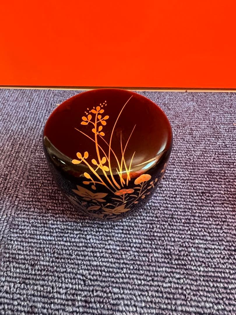 1116 茶道具　春の野　蒔絵　棗　2客　未使用