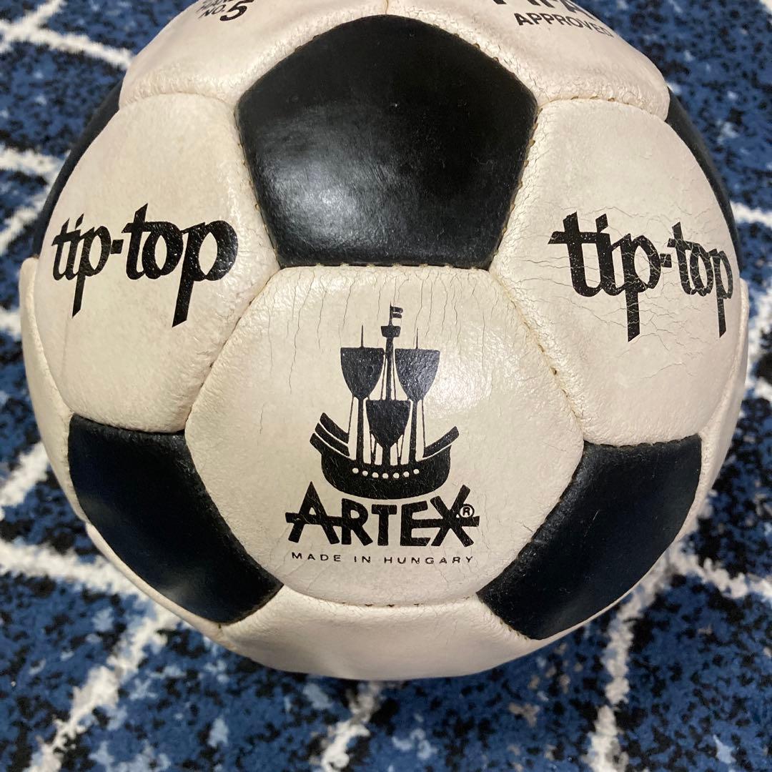 サッカー、FIFA公認、80年代、ALTEX、tiptop、手縫、経年劣化未使用