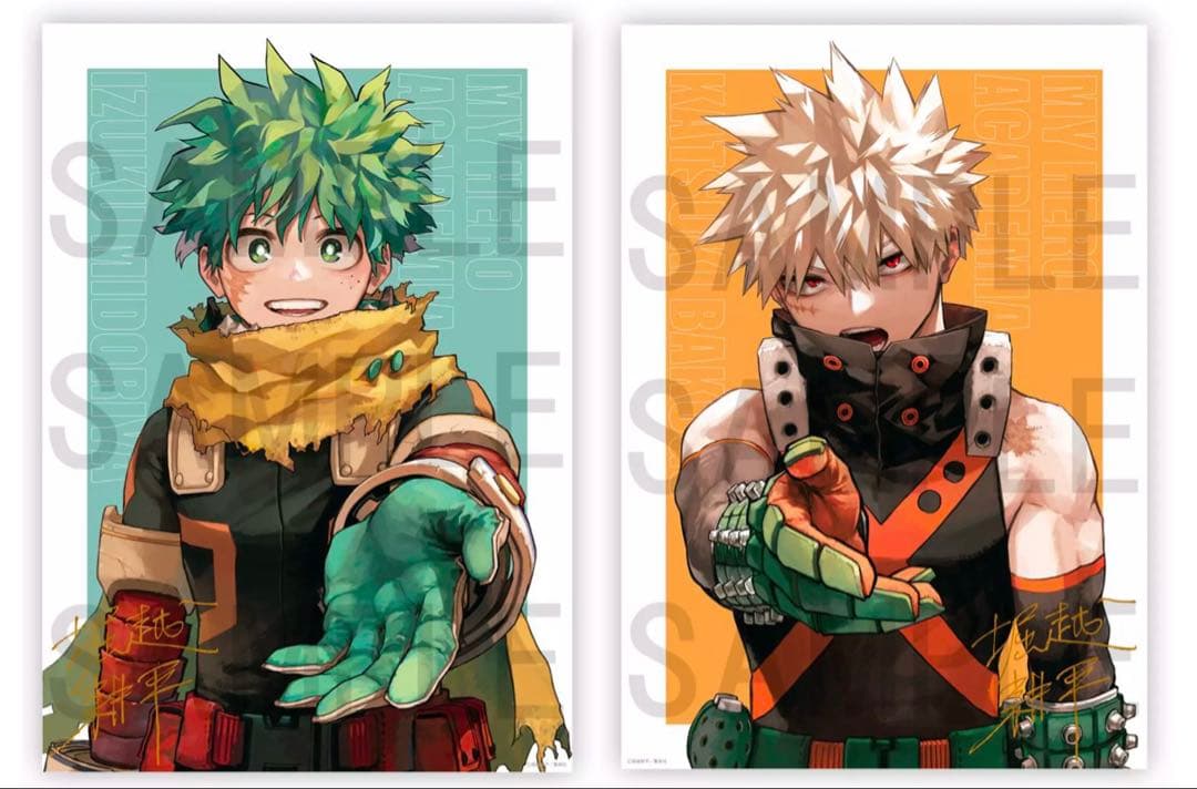 僕のヒーローアカデミア リッチポスター 緑谷出久　爆豪勝己　カレンダー