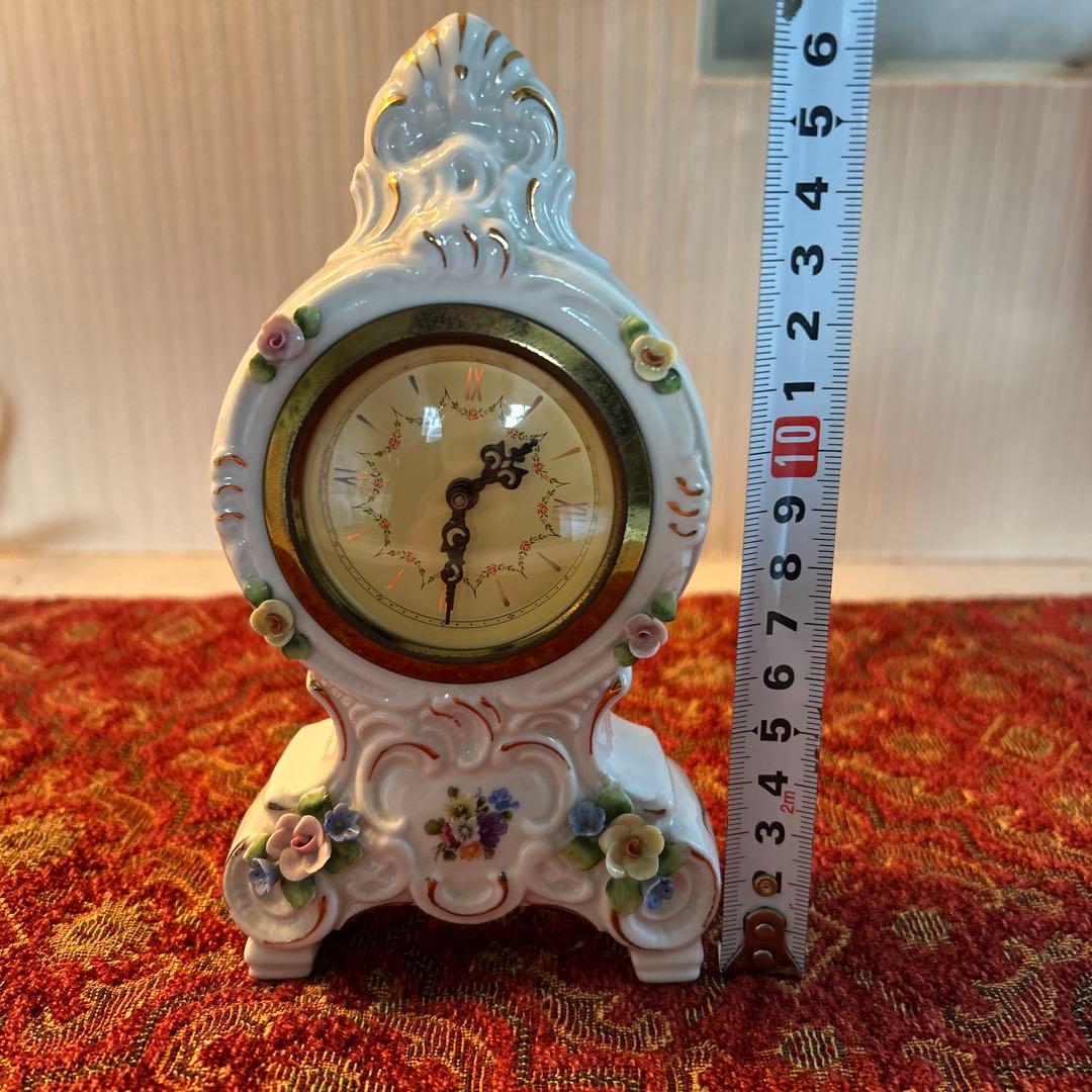 Sandizell Dresden ヴィンテージマントル時計　フローラル