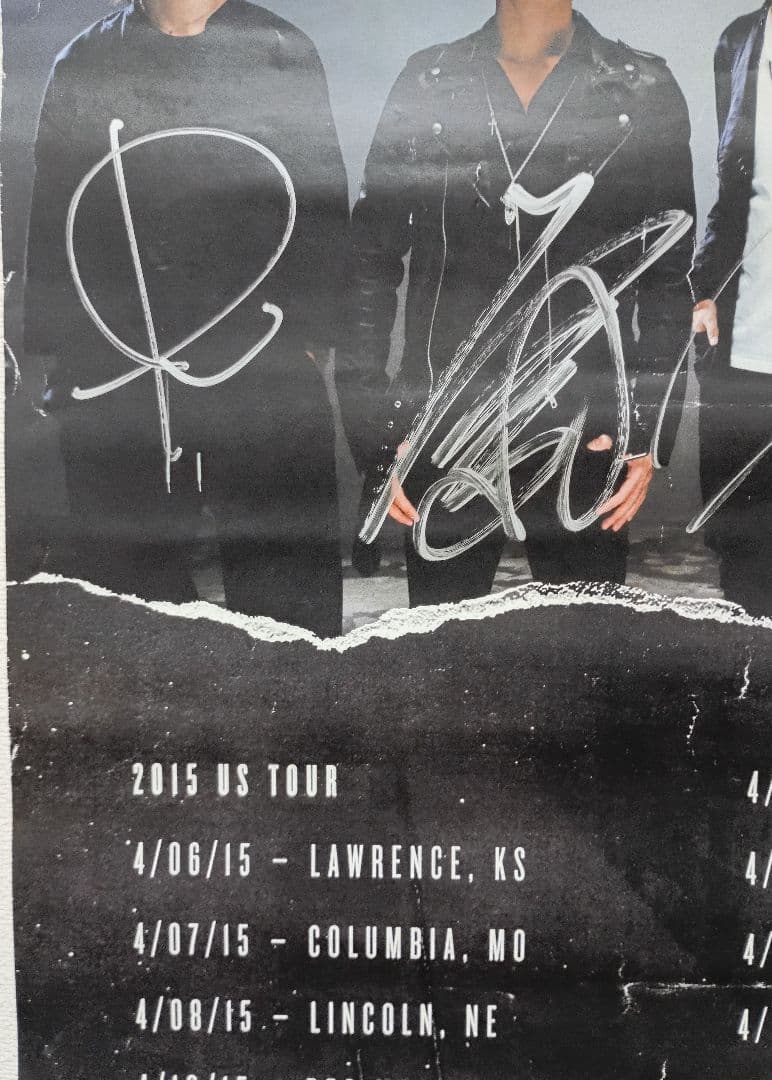 ONE OK ROCK 2015 USツアー限定 直筆サイン入りポスター