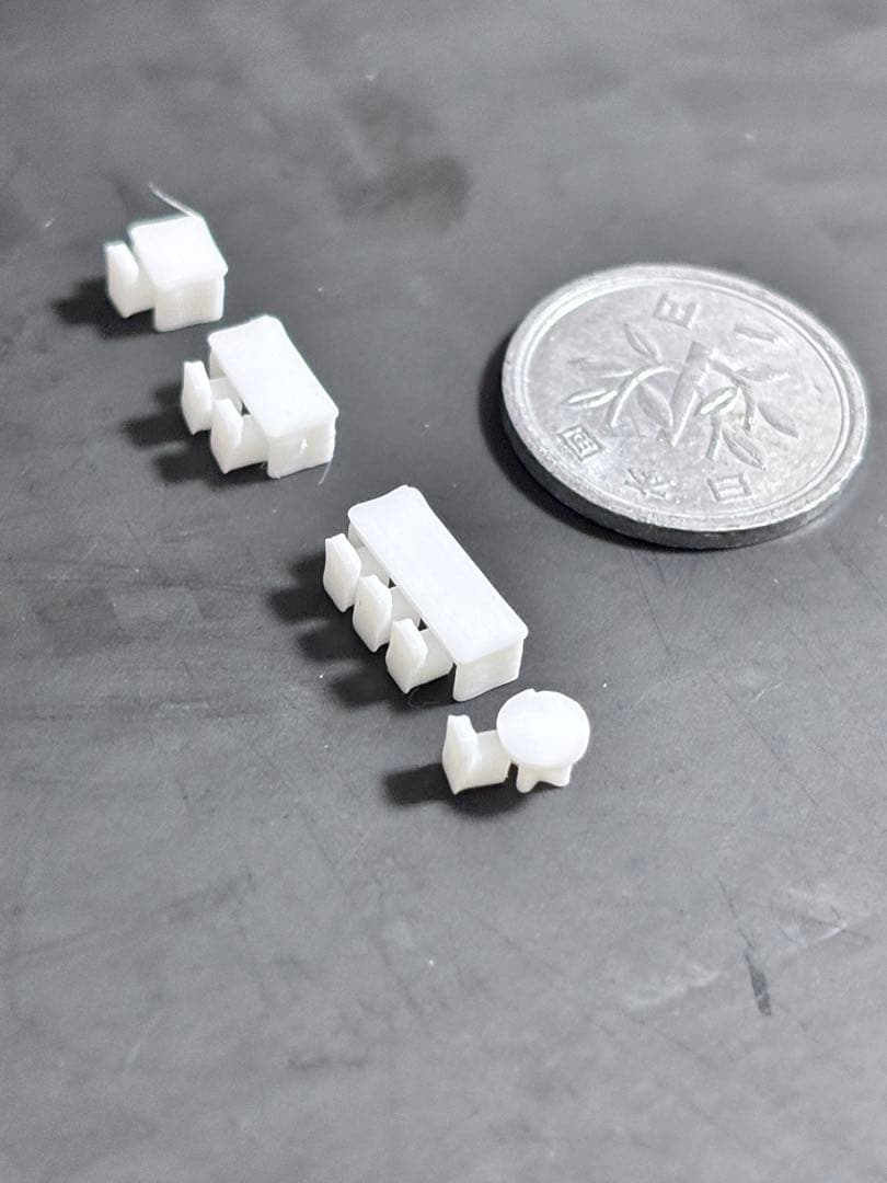 建築模型 机4種×10 椅子100脚 縮尺1/200 数量変更可