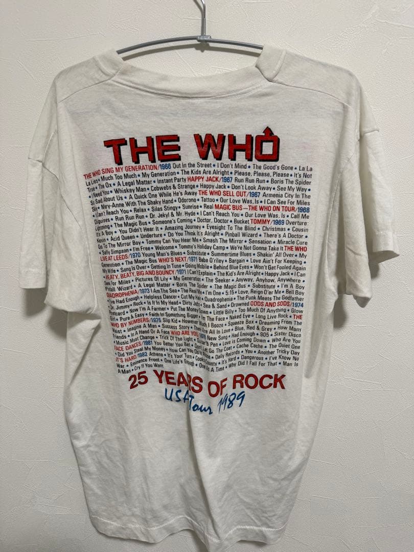 THE WHO 35周年記念Tシャツ 1989年 XL
