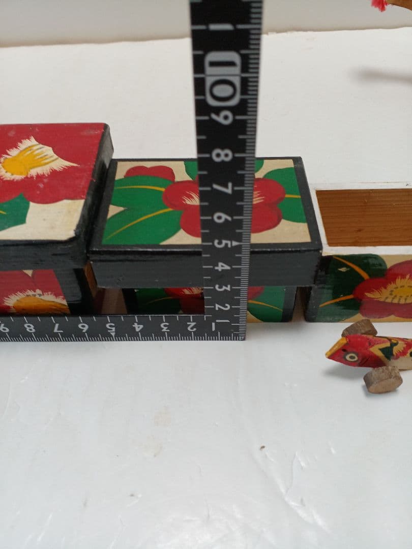 郷土玩具鹿児島神宮化粧箱羽子板　坊津唐カラ船熊本化粧箱3個(1個蓋無)ミニキジ車