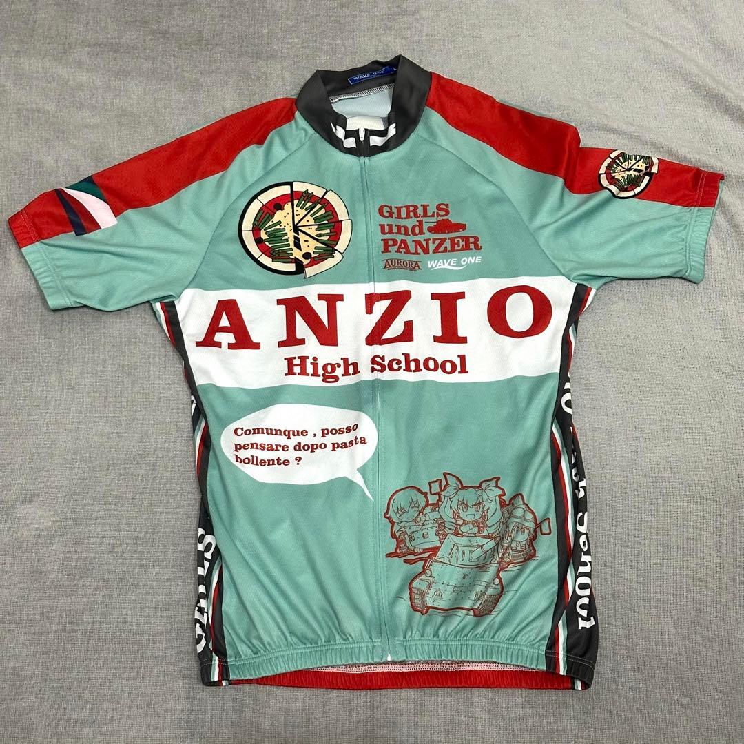 サイクルジャージ アンツィオ高校ガールズ&パンツァー 半袖シャツ WAVEONE