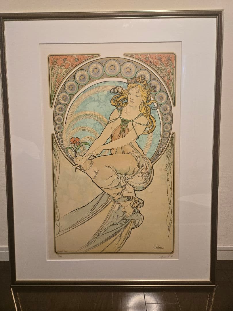 Alphonse Mucha 「芸術」アルフォンスミュシャ リトグラフ