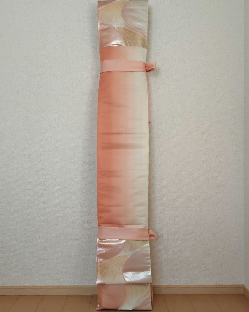 お琴カバー【桃】着物帯 ゆたん油単ハンドメイド 和楽器 正絹 袋帯 山田流生田流