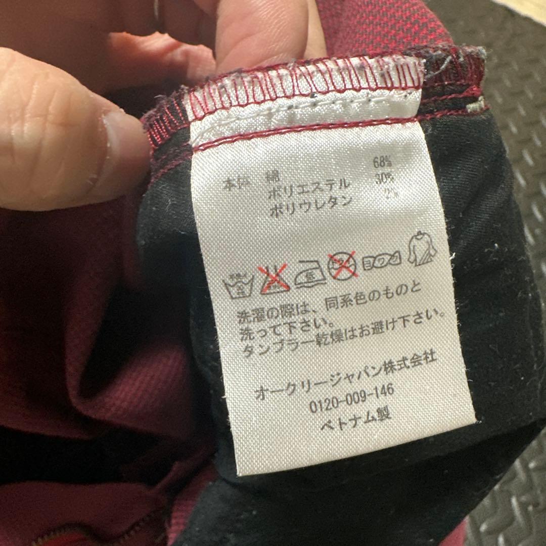 【ゴルフ】OAKLEY バーガンディ ストレートパンツ