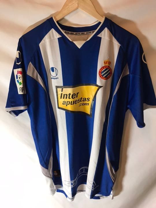 正規品uhlsport RCDエスパニョール「7」中村俊輔 半袖XLユニフォーム