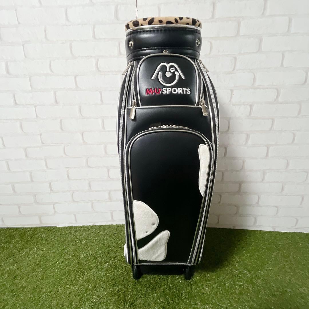 訳あり未使用品！MU SPORTS ミエコ ウエサコ キャディバッグ キャリー付