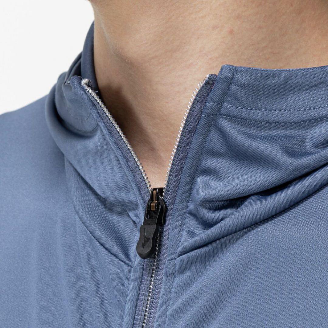 【ミズノプロ】フルZIPフーディ(薄手) インディゴ XO 12JECK75