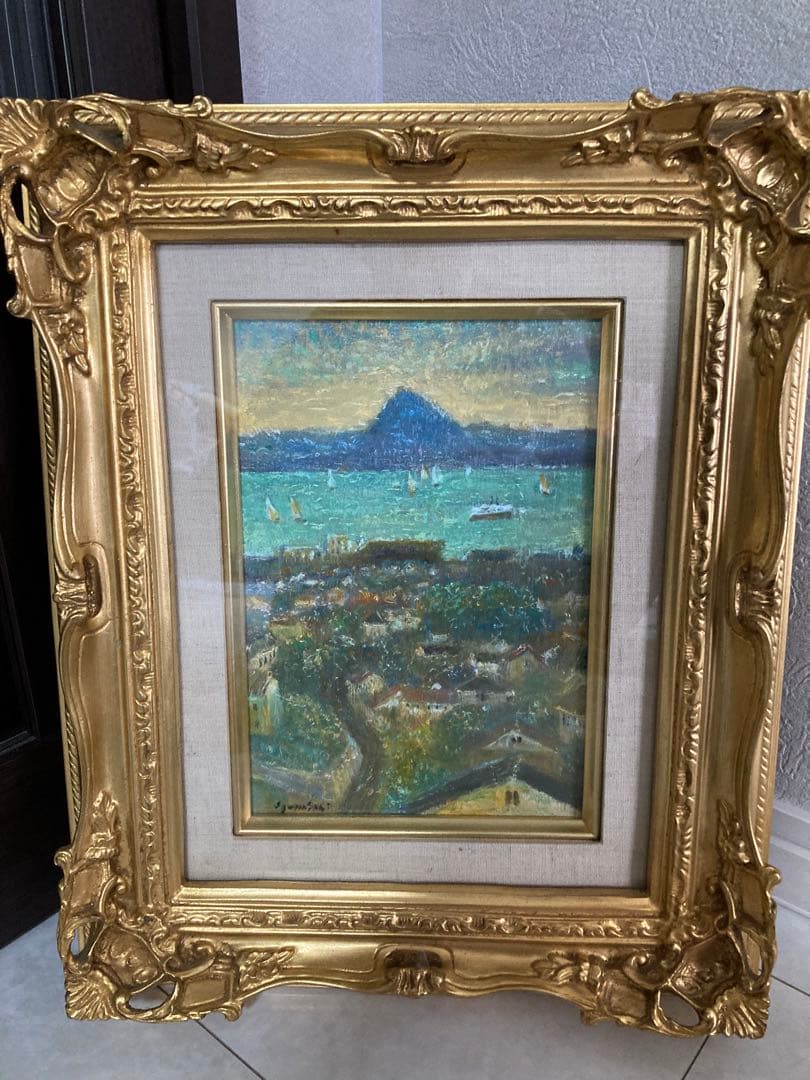 泉地靖雄　絵画　額装付き