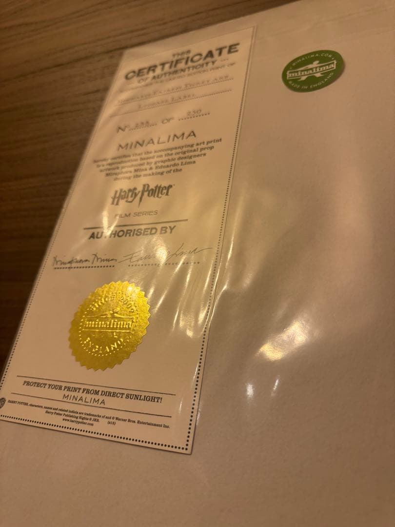 激レア！ミナリマ　アートプリント　ホグワーツ特急　チケット・マーク