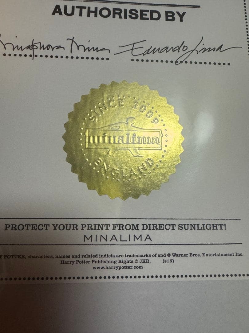 激レア！ミナリマ　アートプリント　ホグワーツ特急　チケット・マーク