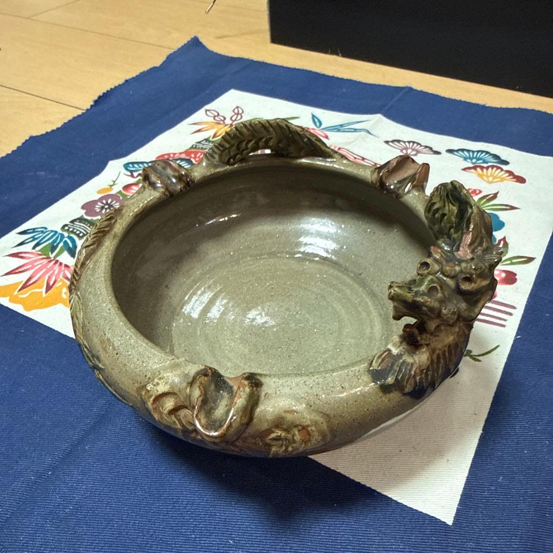 【希少】壺屋焼　灰皿　金勝造　やちむん