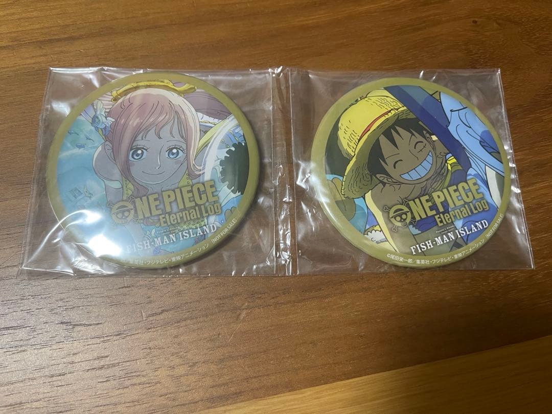 ワンピース eternal log ルフィしらほし 缶バッジ 特典 楽天 魚人島