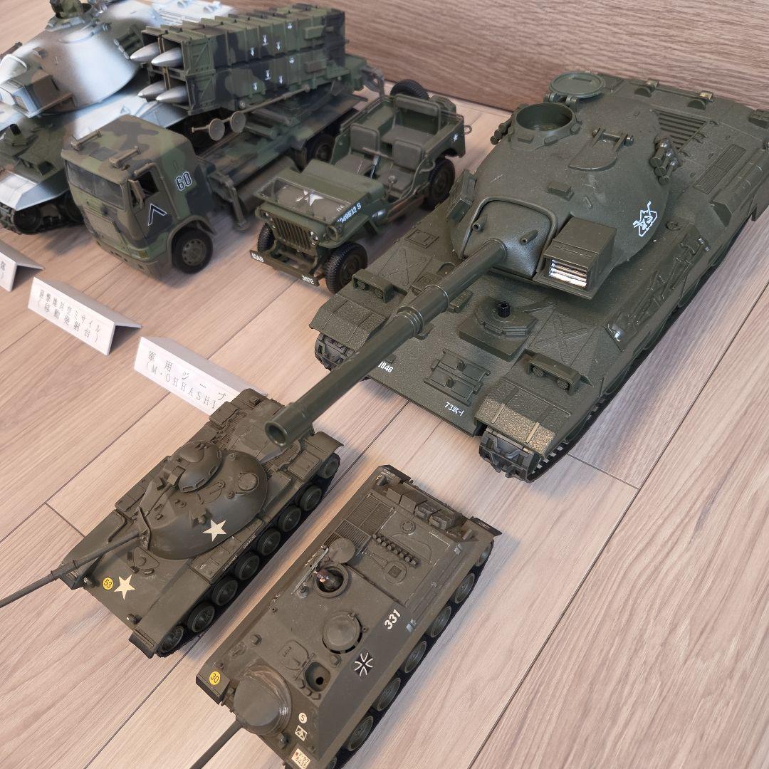 【6体セット】1/24 RC 74式戦車 冬季迷彩 / 12式地対艦誘導弾 他