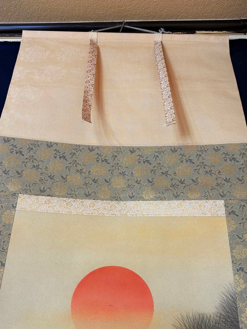 双鶴　珠洸 茶道具 掛け軸 掛軸 日本画 鶴 200