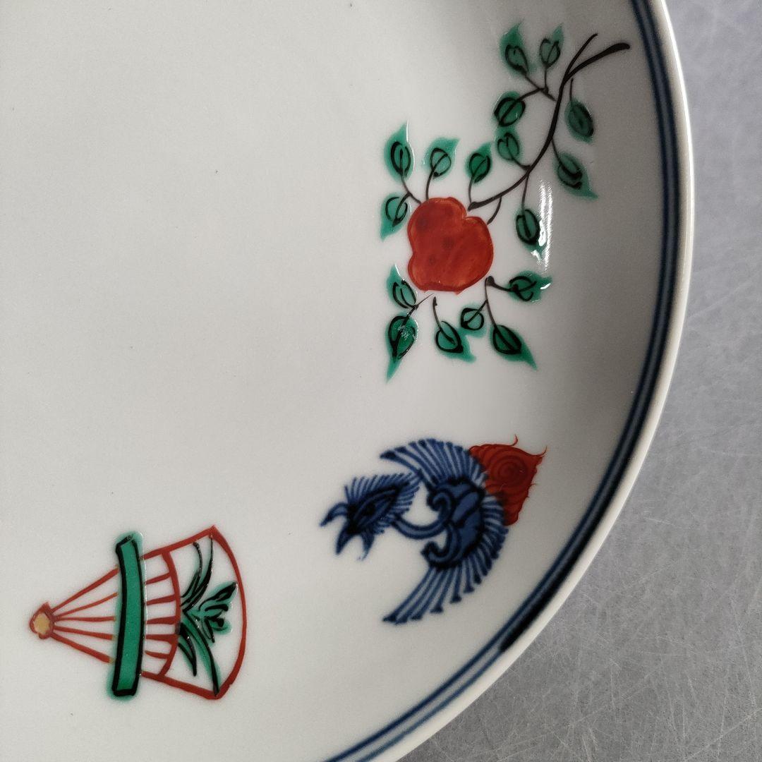A940-5/萬暦意鳳凰画中皿7客/小皿/小鉢/向付/銘々皿/色絵/
