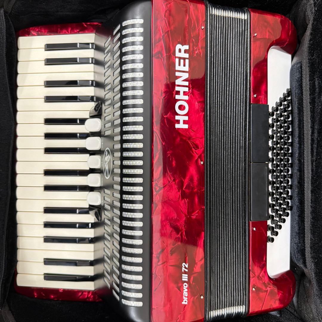 HOHNER BRAVO III 72アコーディオン ケース付