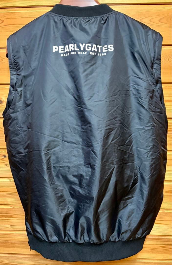 パーリーゲイツ　4way中綿スニード　黒×グリーン　サイズ4 (M)