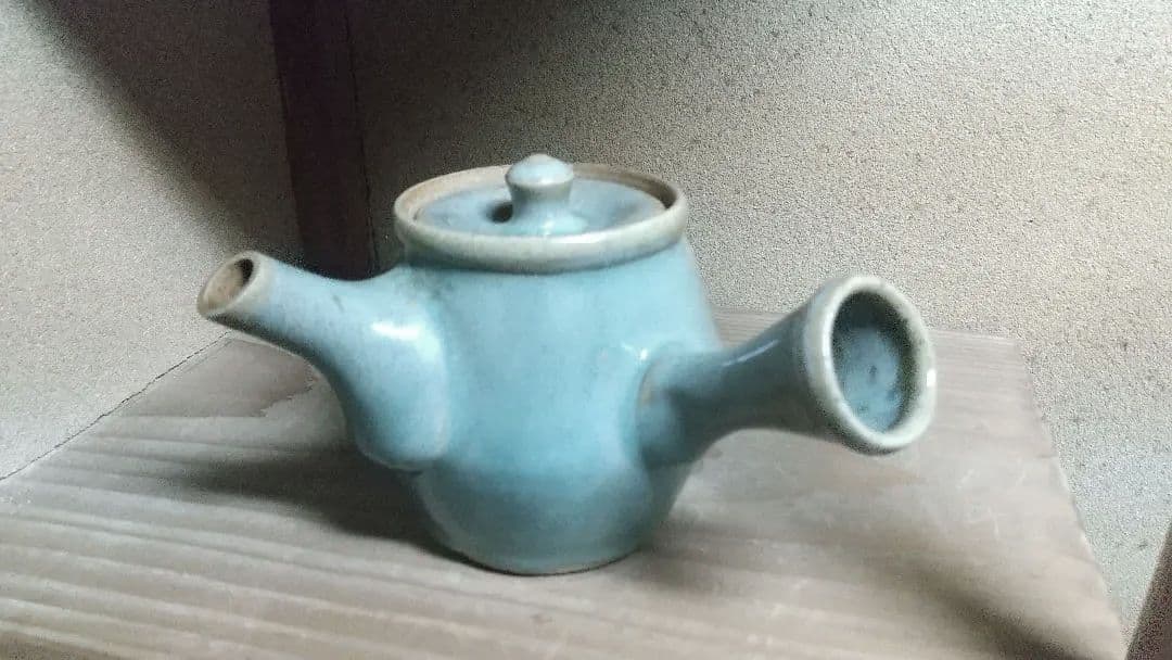 骨董　小ぶりな急須　高さ9cm 昭和初期　 洒落た色合い　濱田庄司か？