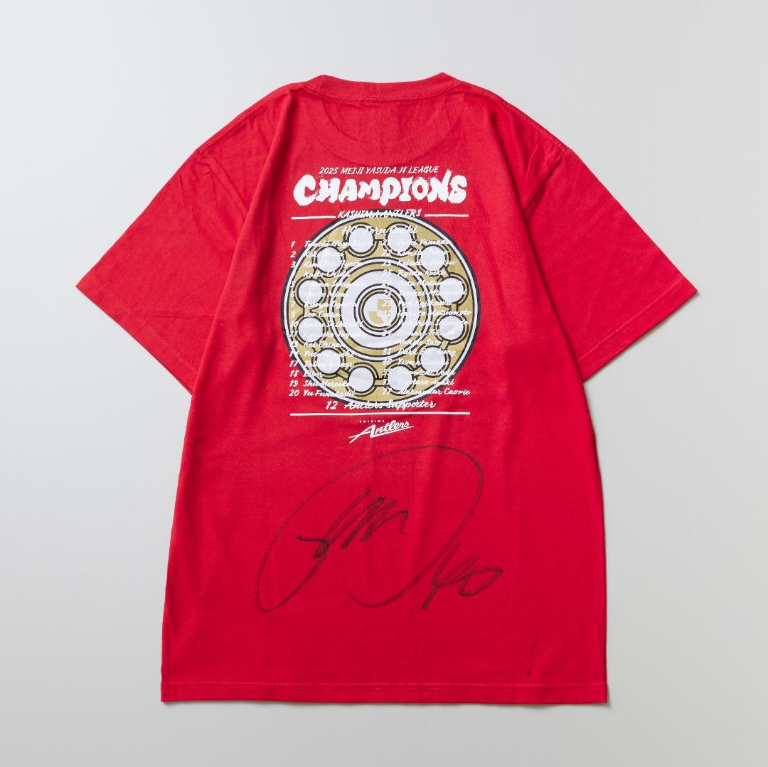 r*r様 鈴木 優磨選手のサイン入り「25Ｊ１リーグ優勝記念Tシャツ」