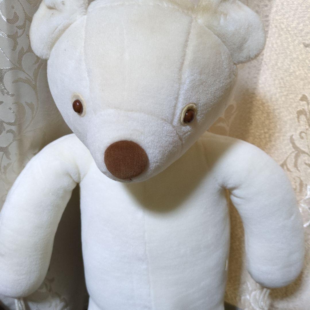 ミキハウス、ホワイトくま　ぬいぐるみ　レア