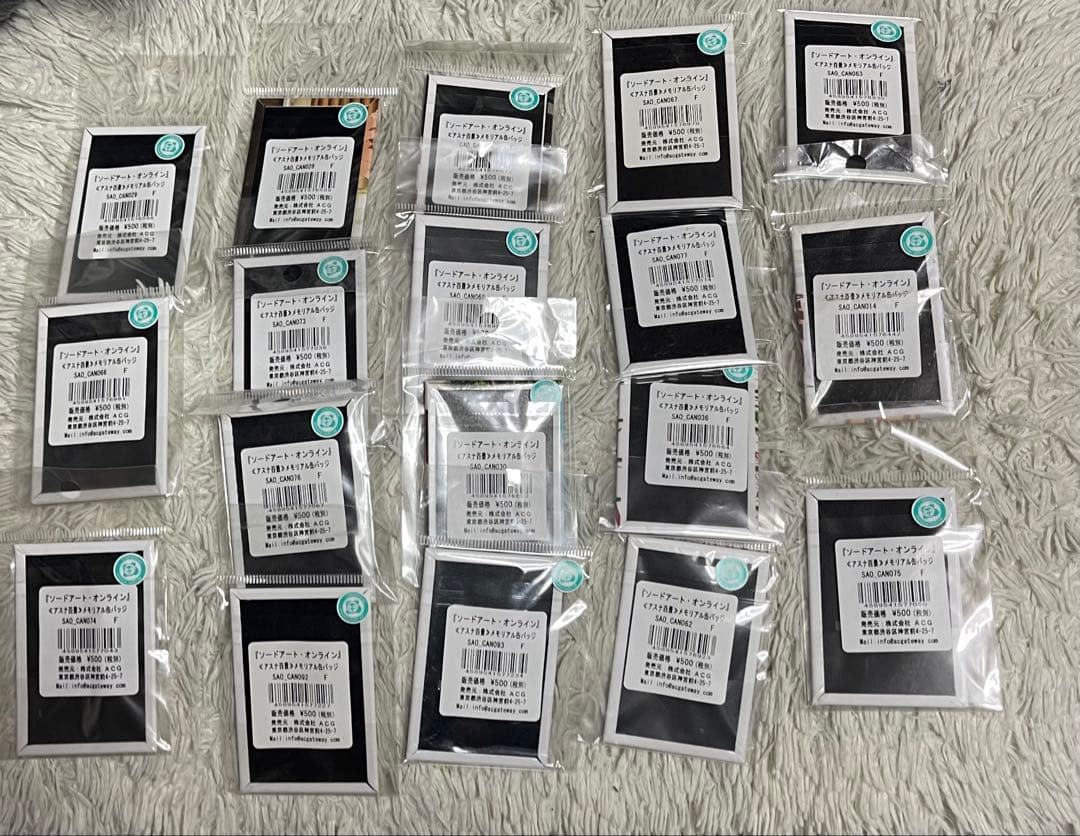 ソードアートオンライン　アスナ　百景メモリアル缶バッジ 18個セット