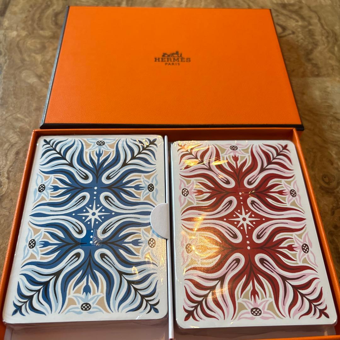 HERMES トランプセット 青赤