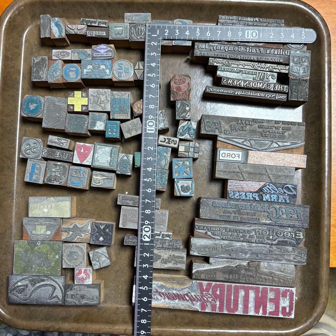 SALE！USAアンティーク メタル スタンプ 活版印刷 当時物88点セット！①