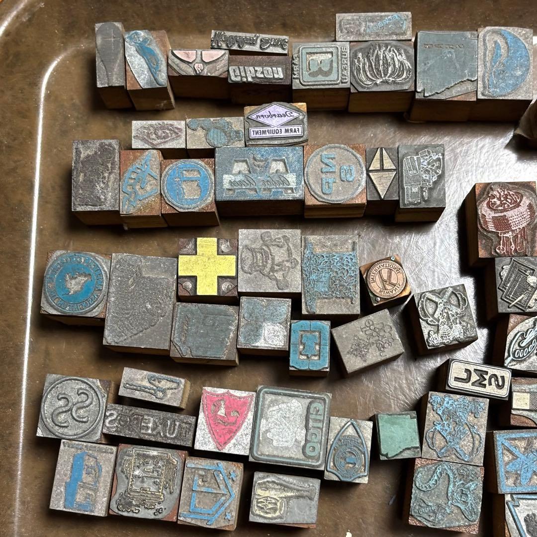 SALE！USAアンティーク メタル スタンプ 活版印刷 当時物88点セット！①