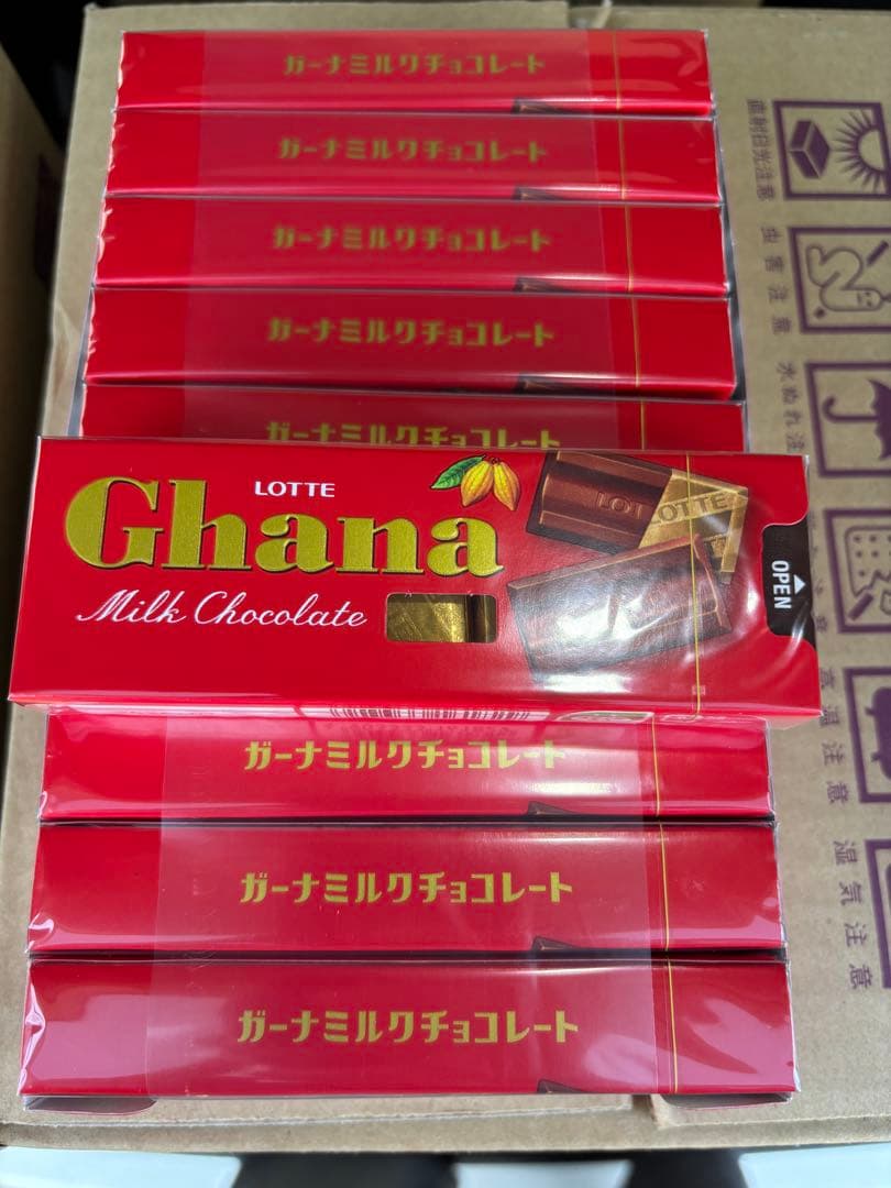 【格安】120箱　ロッテ Ghanaミルクチョコレート スリムパック