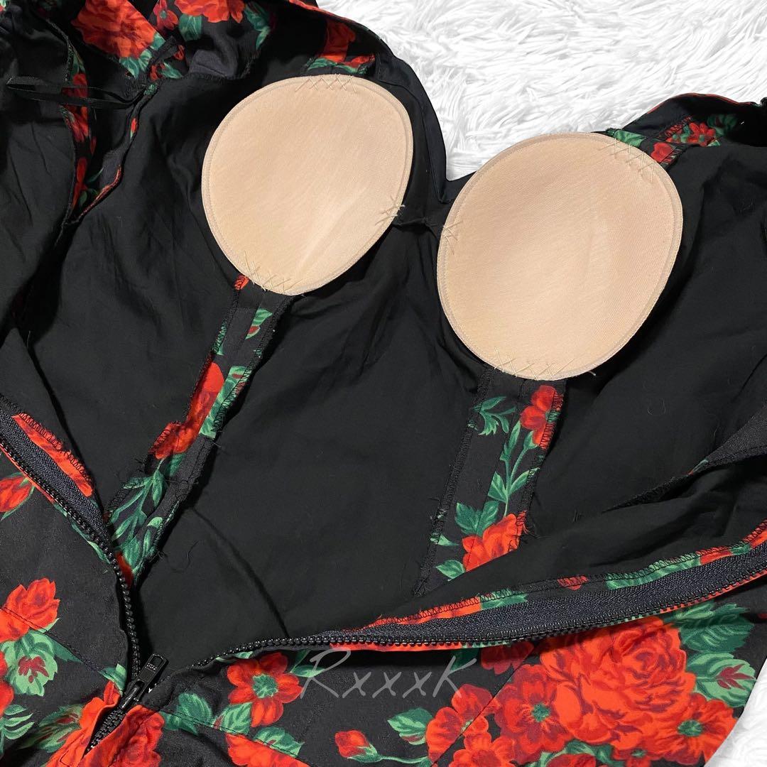 アトリエ貴美恵 フラメンコ 衣装 ドレス ワンピース 花柄 バラ 黒