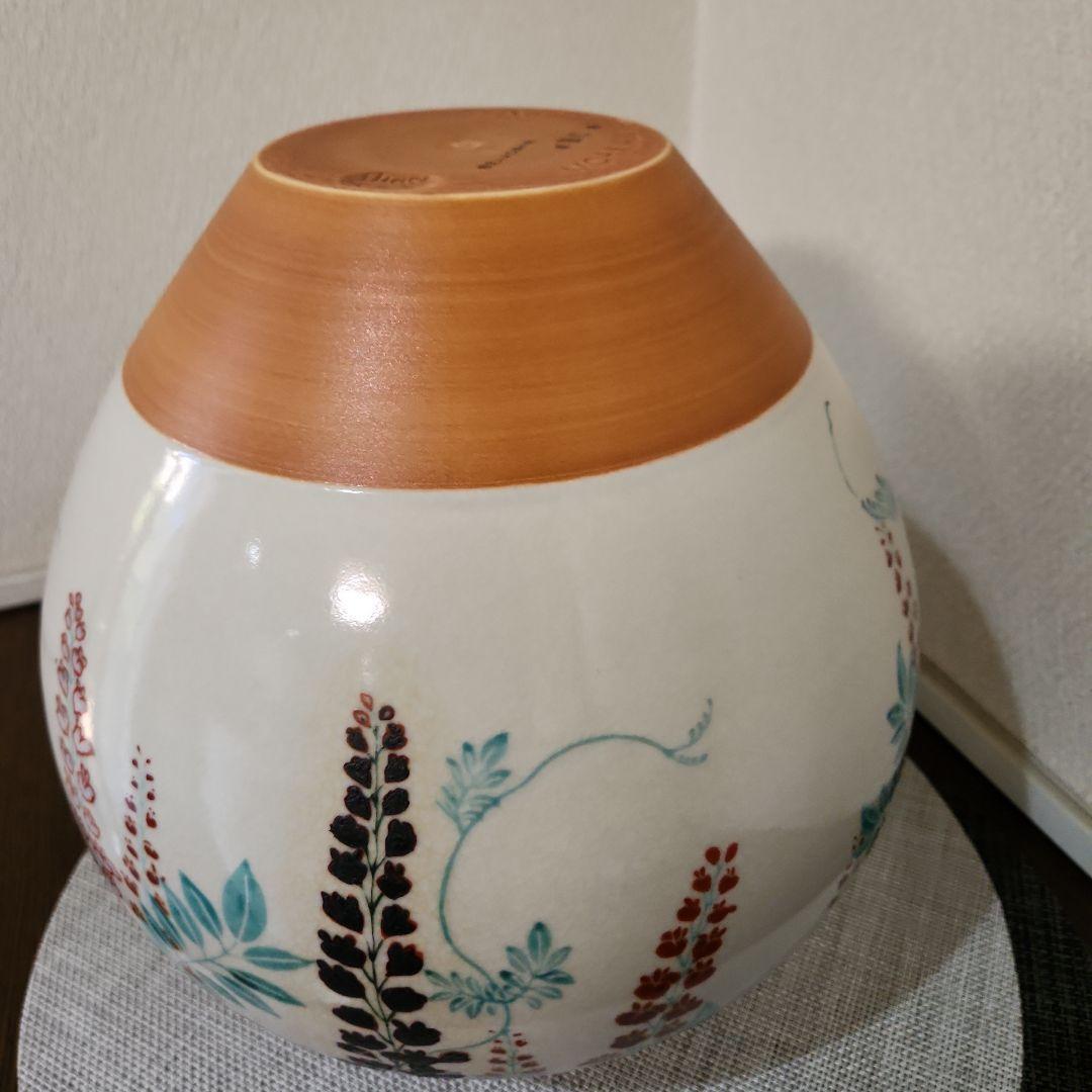 野々村仁清作　色絵藤花文茶壺　復刻限定品