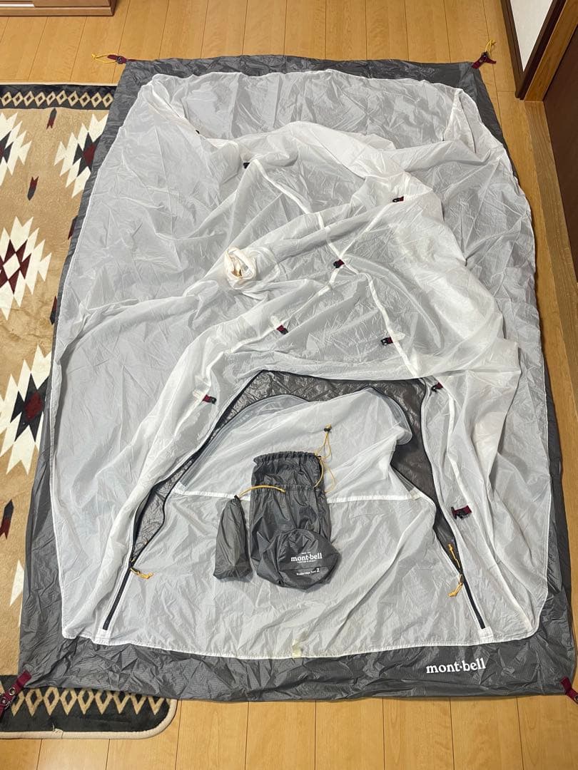 モンベル ステラリッジテント2 レインフライ、グラウンドシート付き 全て純正品