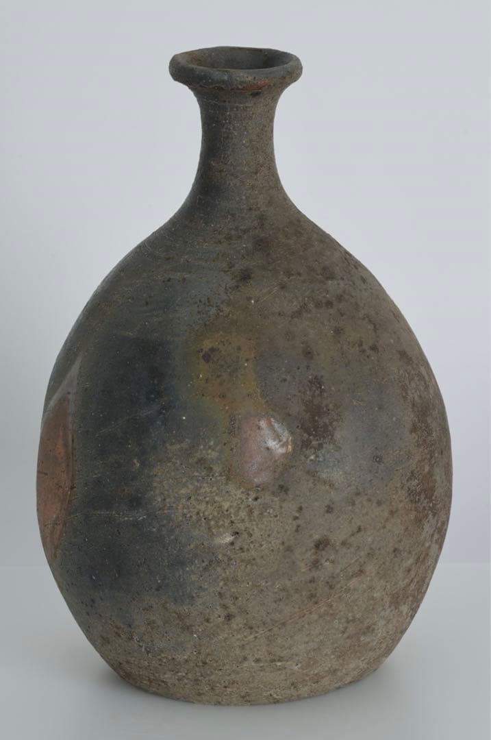 らっきょ 備前焼 徳利 らっきょ徳利 花入れ 酒器 陶芸 共箱付き