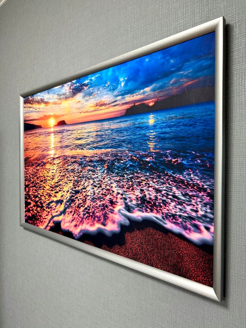 No.223♡特大サイズ♡フレーム付きキャンバスアート　風景画　海の絵画