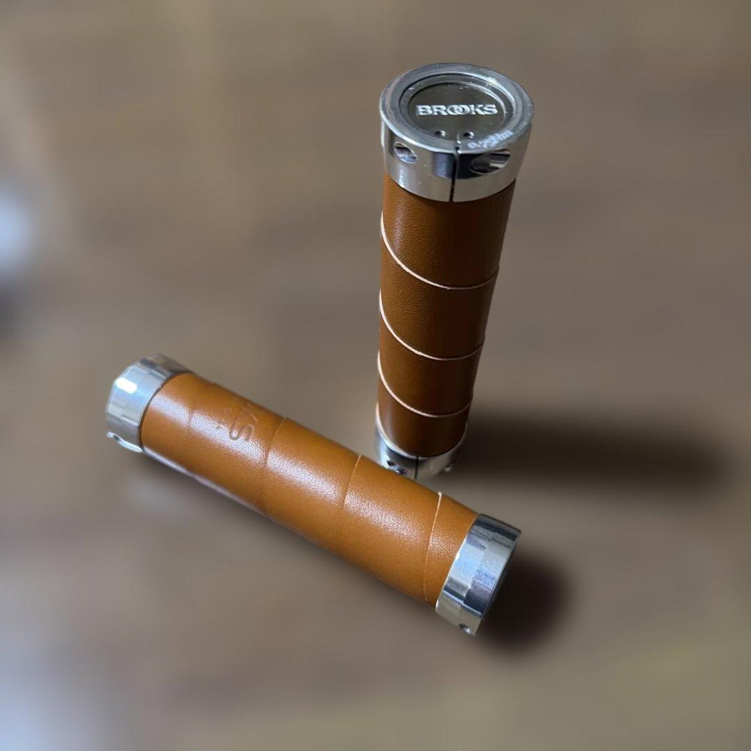 ひ*ろ様 BROOKS SLENDER LEATHER GRIPS ハニー
