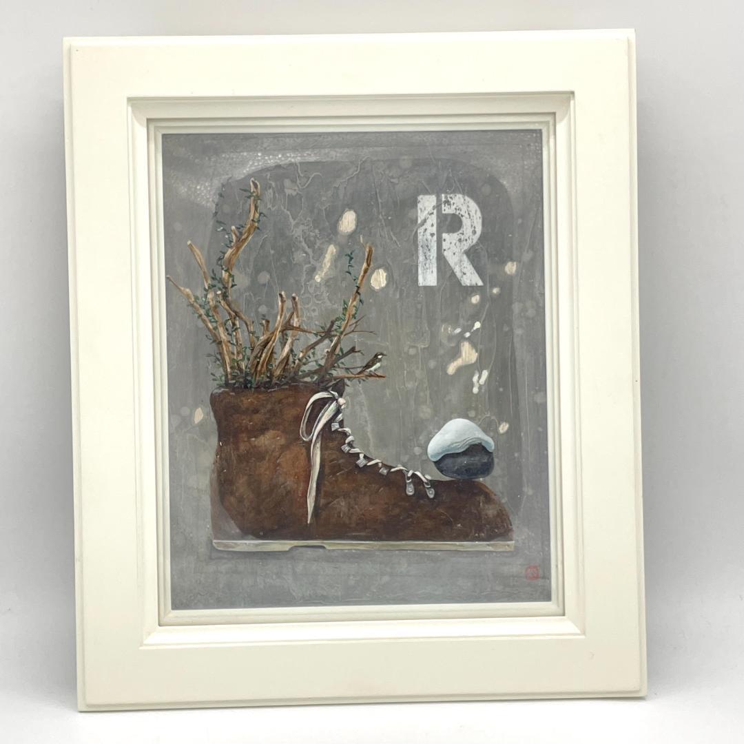 濱田尚吾 旅の記憶（右） アクリル画 額装